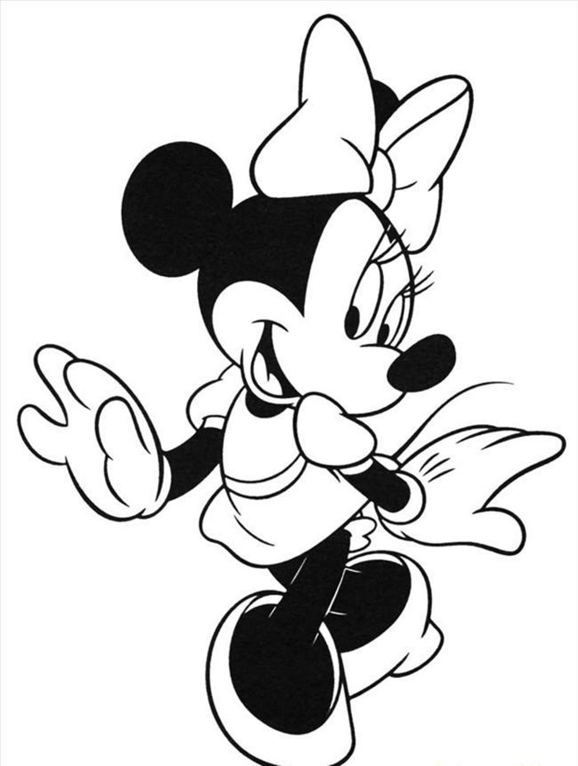 Disney minnie mouse coloring pages download and print for free