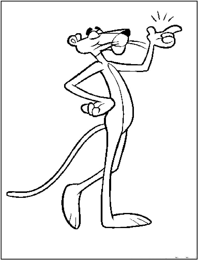 Pink panther cartoon coloring pages download and print for free