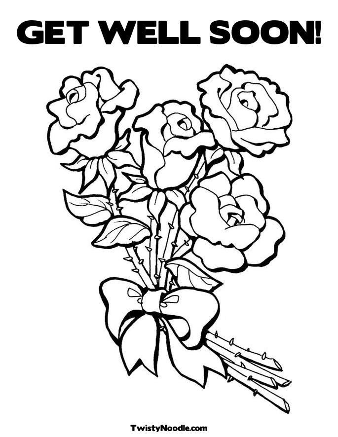 Printable Get Well Soon Coloring Pages