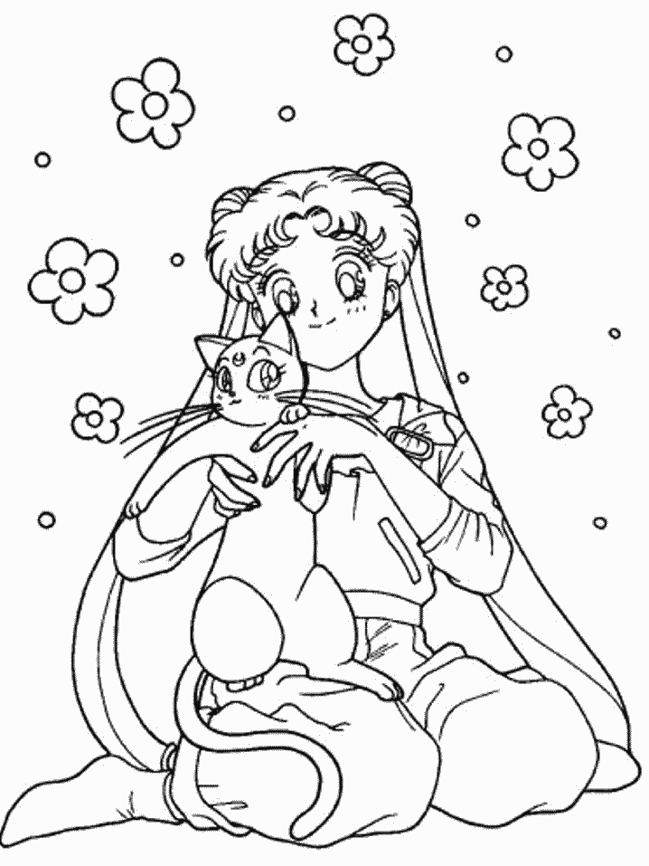 Sailor moon coloring pages to download and print for free