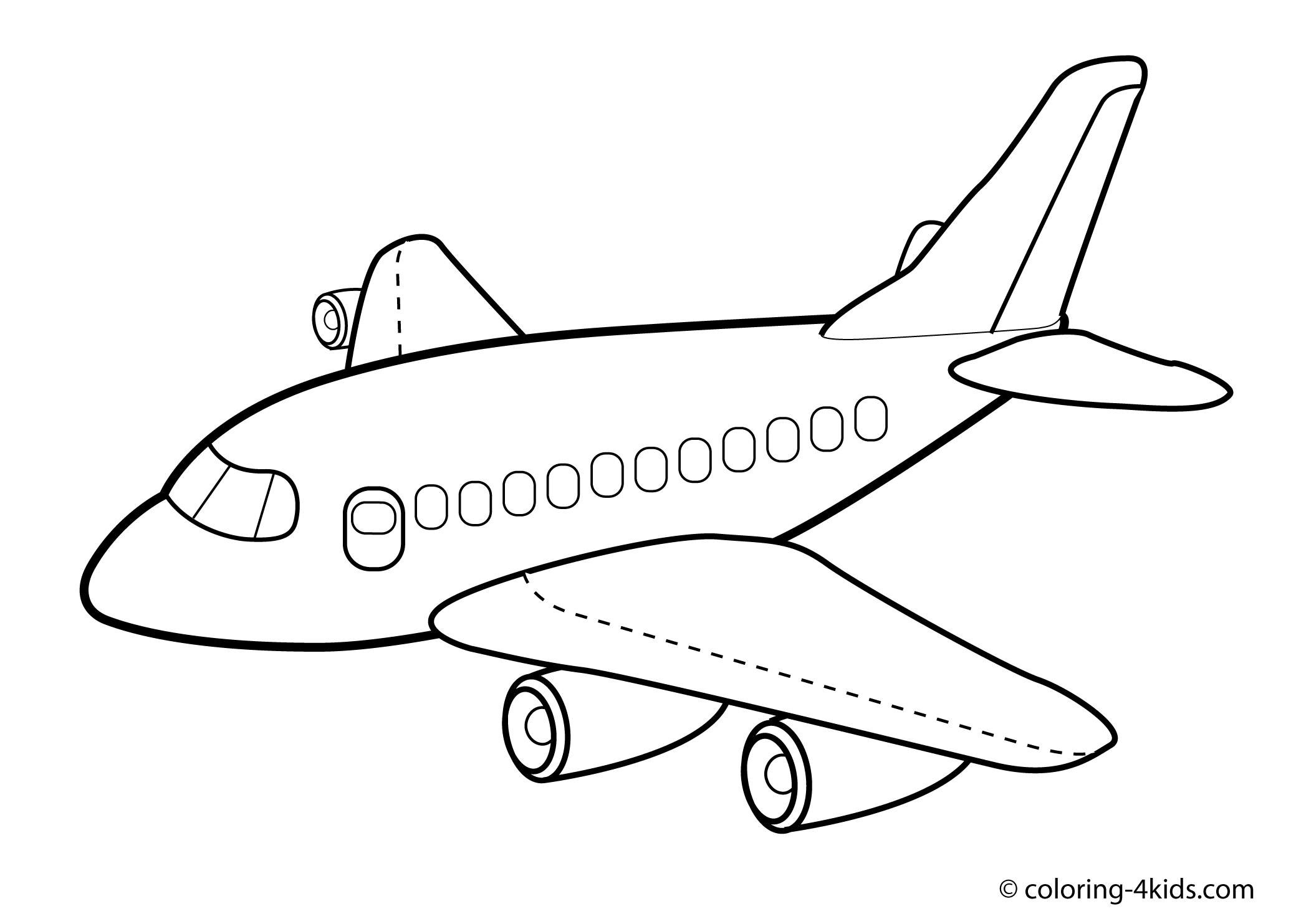 plane pictures to colour in