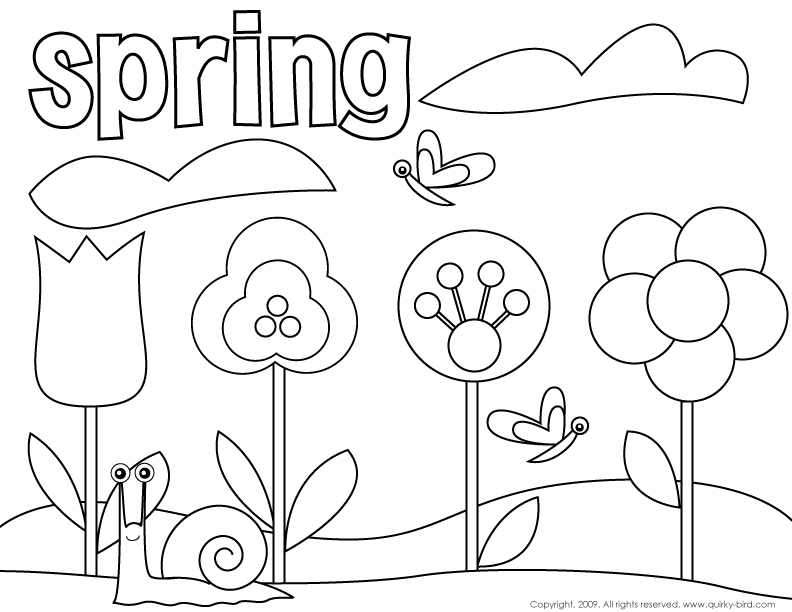 All Things Spring Coloring Page