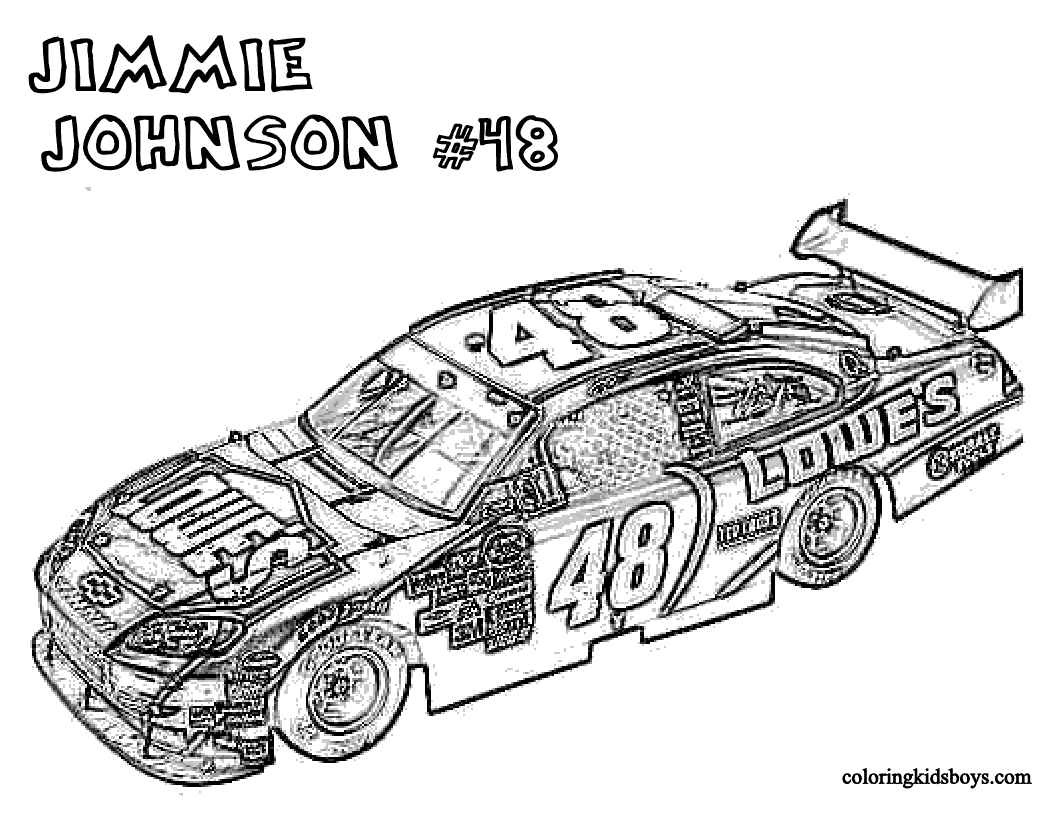 Nascar Coloring Pages For Kids Printable 3