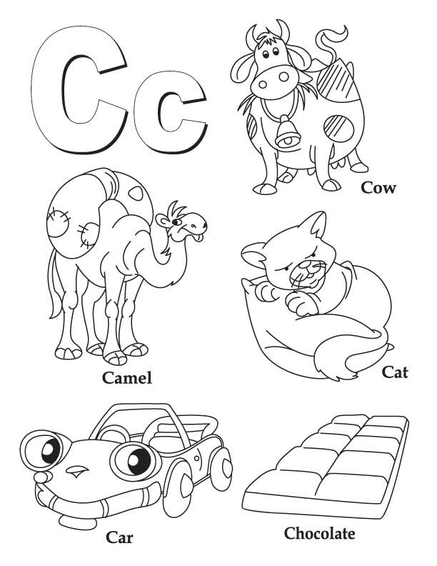 Letter c coloring pages to download and print for free