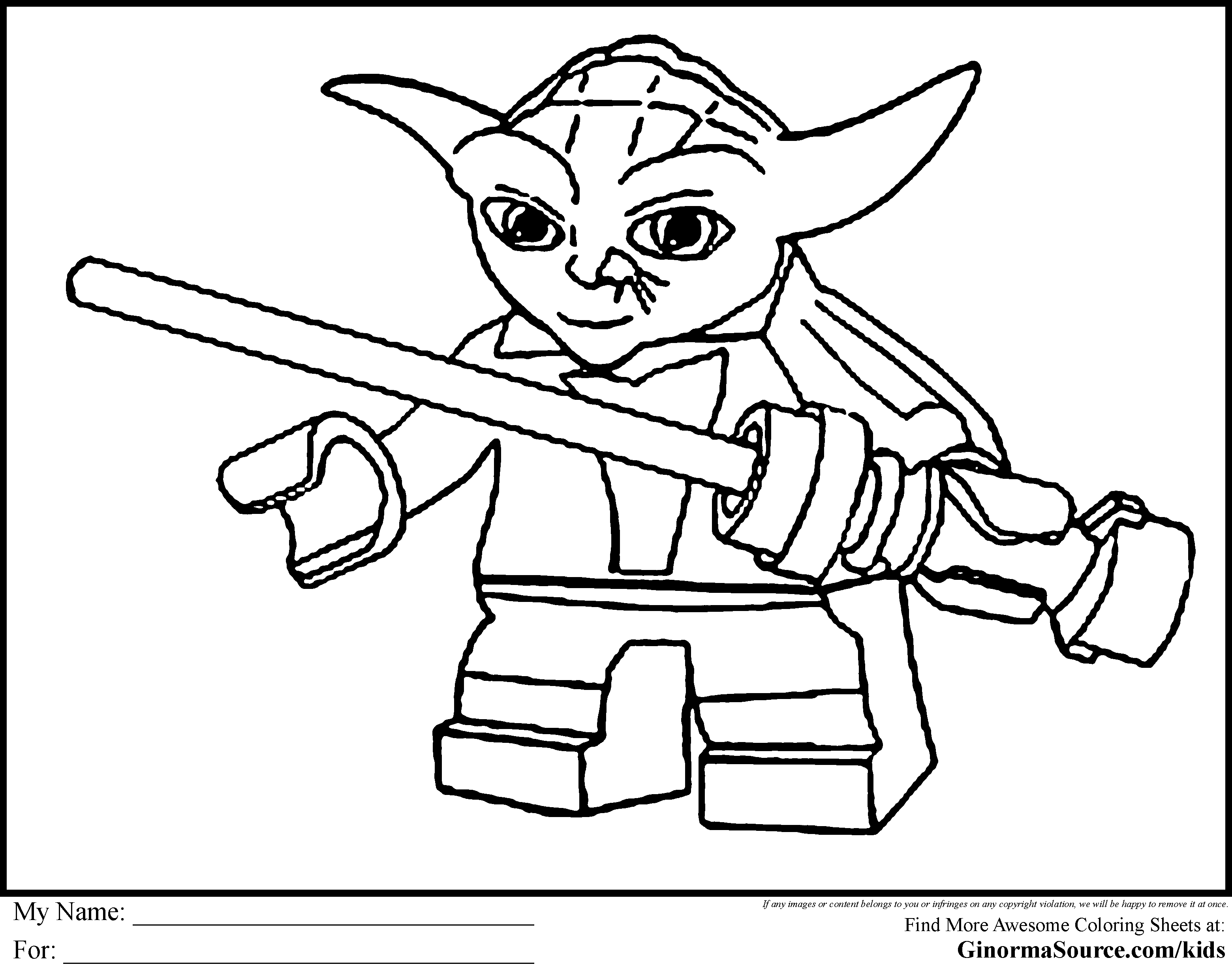 lego star wars yoda coloring pages