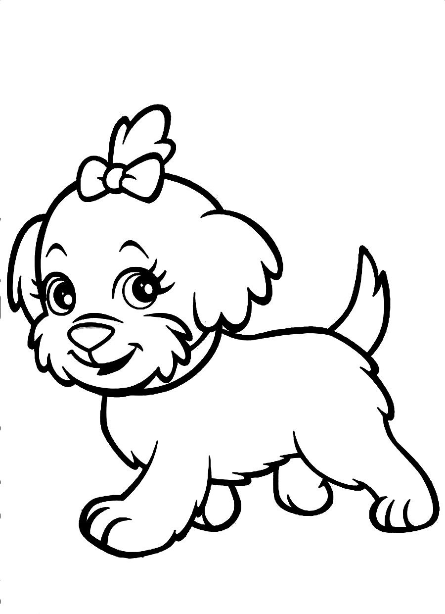 Cute dog coloring pages to download and print for free