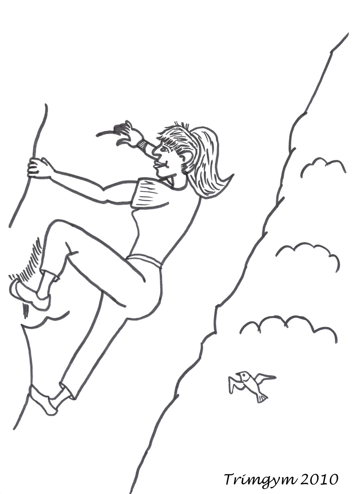 rock climbing coloring pages
