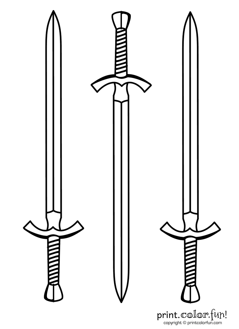 Sword Coloring Pages Free Printable Sword Coloring Pages - kulturaupice