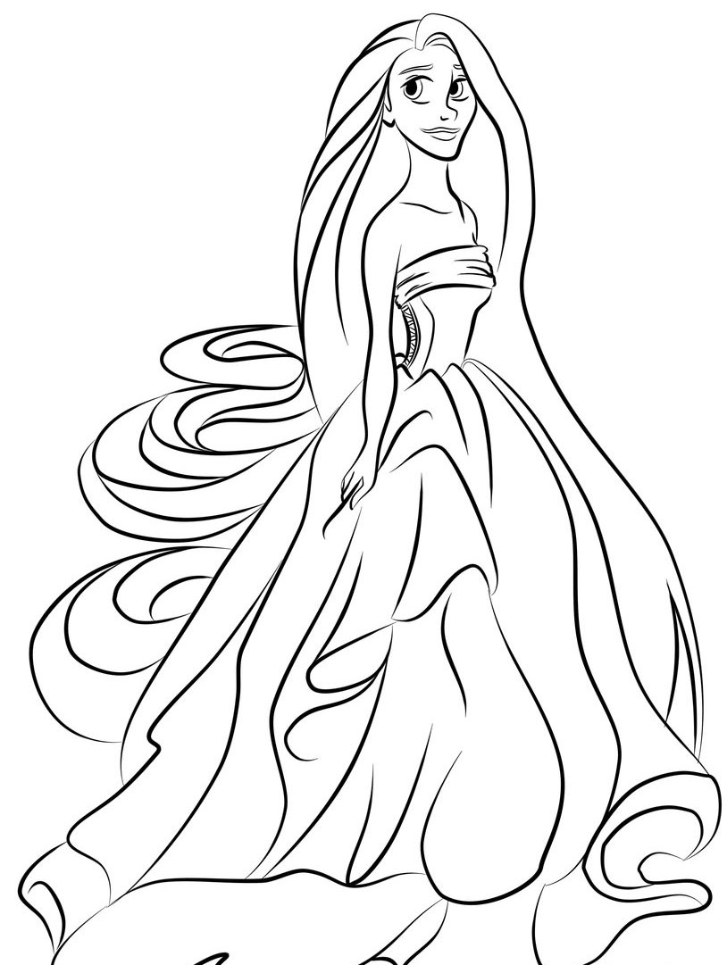 Printable Rapunzel Coloring Pages - Printable World Holiday