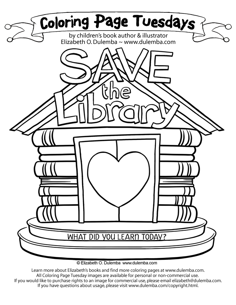 Library Coloring Pages Printables - Printable Word Searches