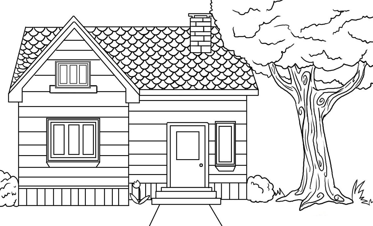 House Coloring Page Printable
