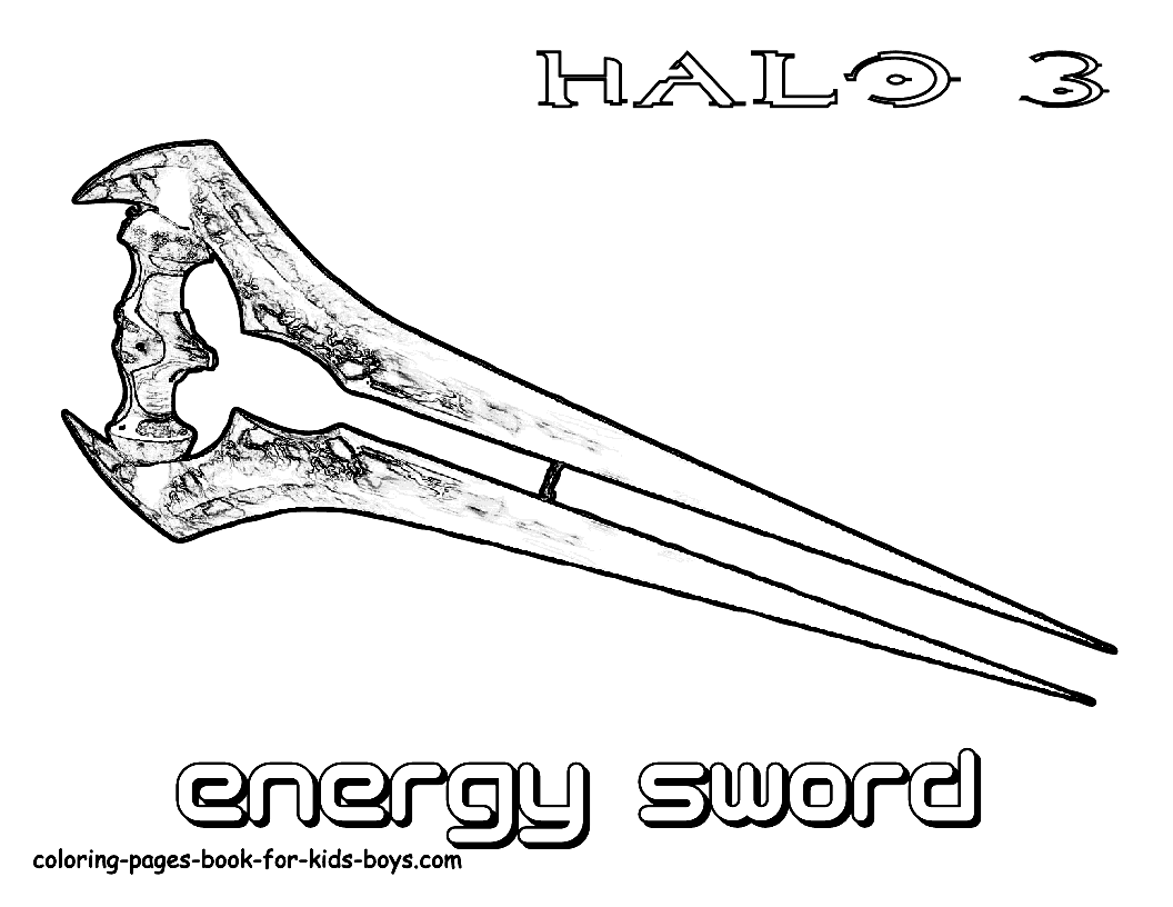 Halo 4 Weapons Coloring Pages