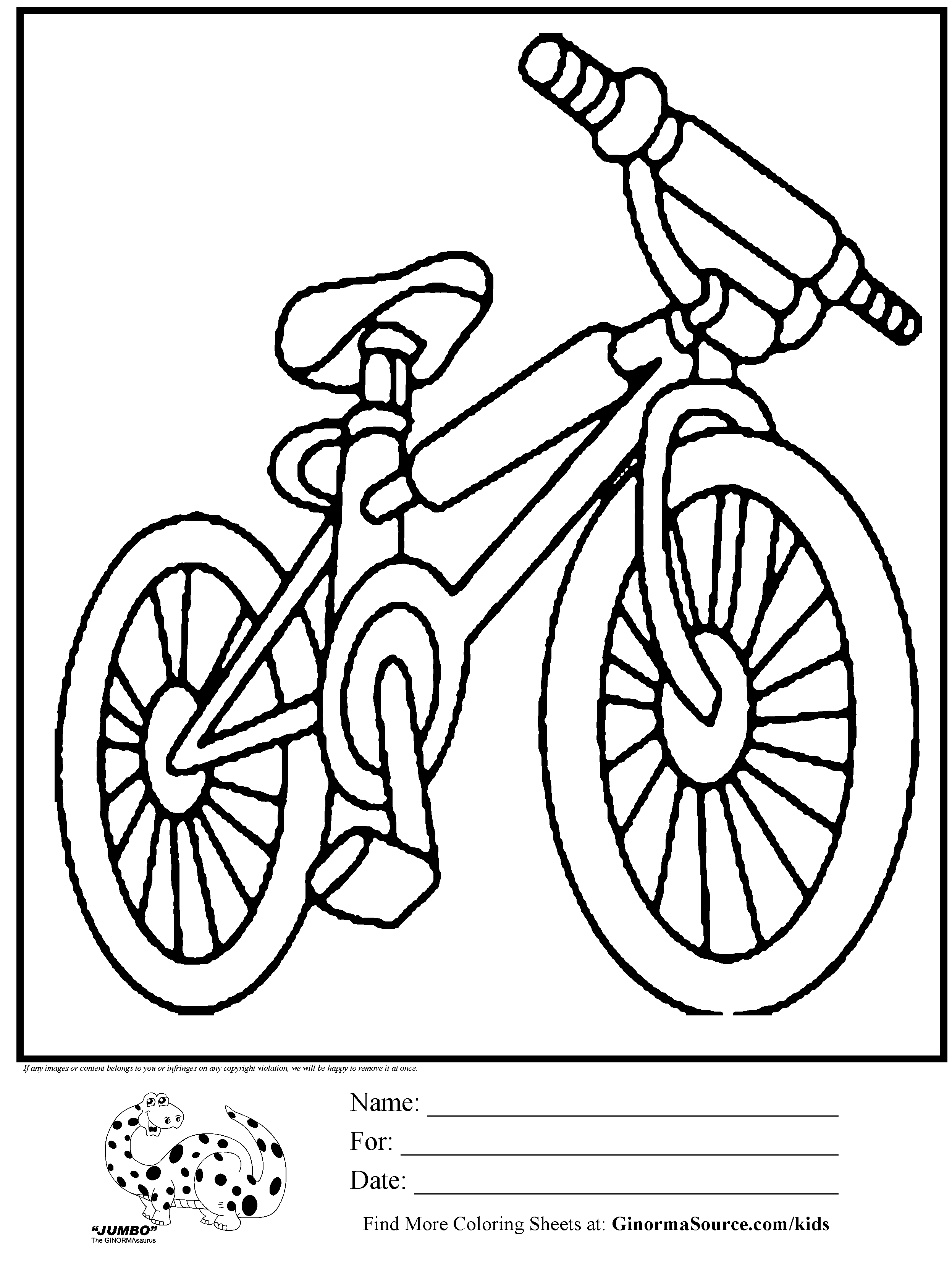 Printable Coloring Pages For Kids Bike 3