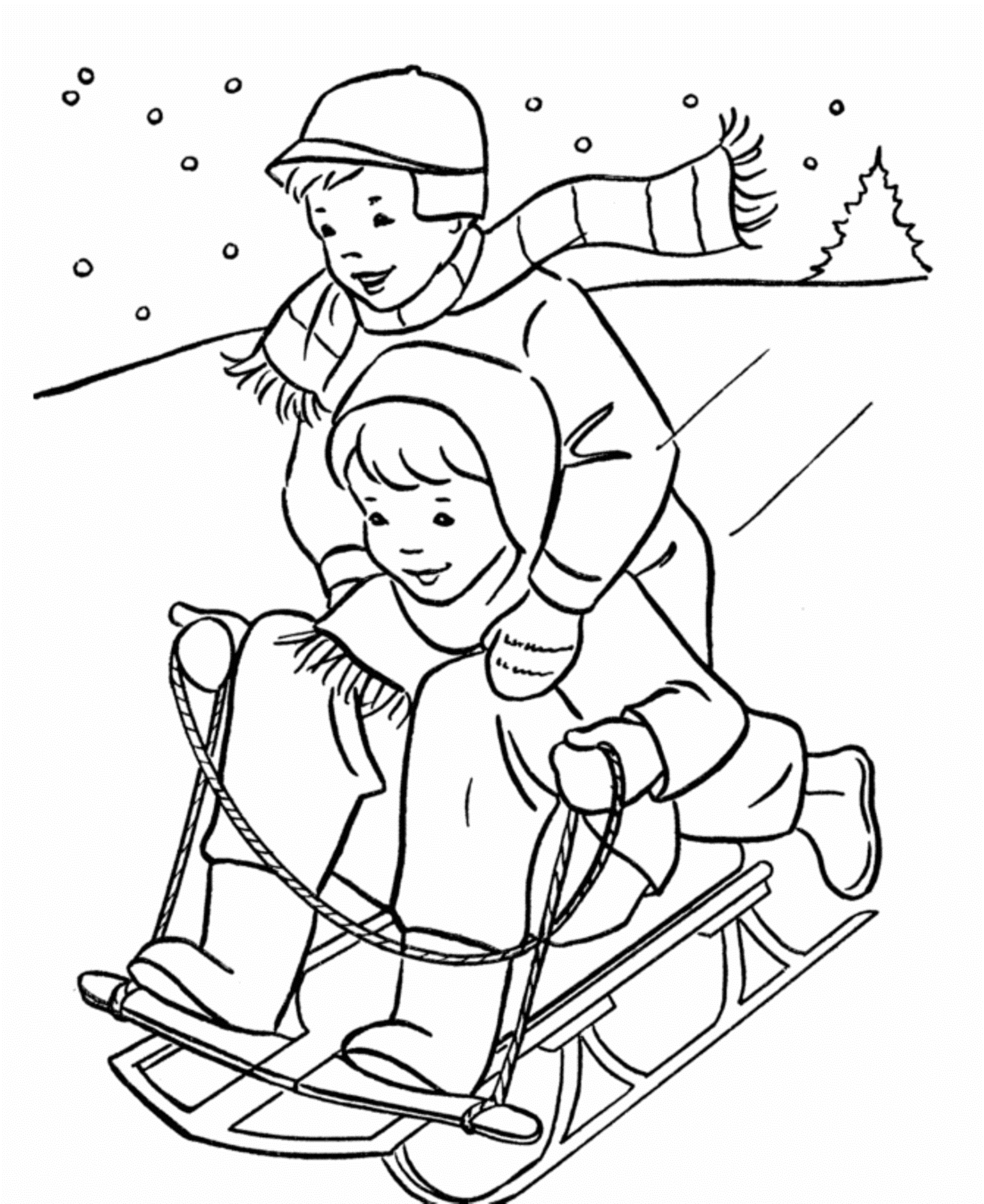 Free Printable Winter Coloring Pages 7