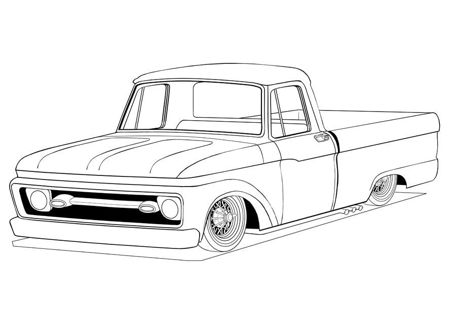gmc truck coloring pages
