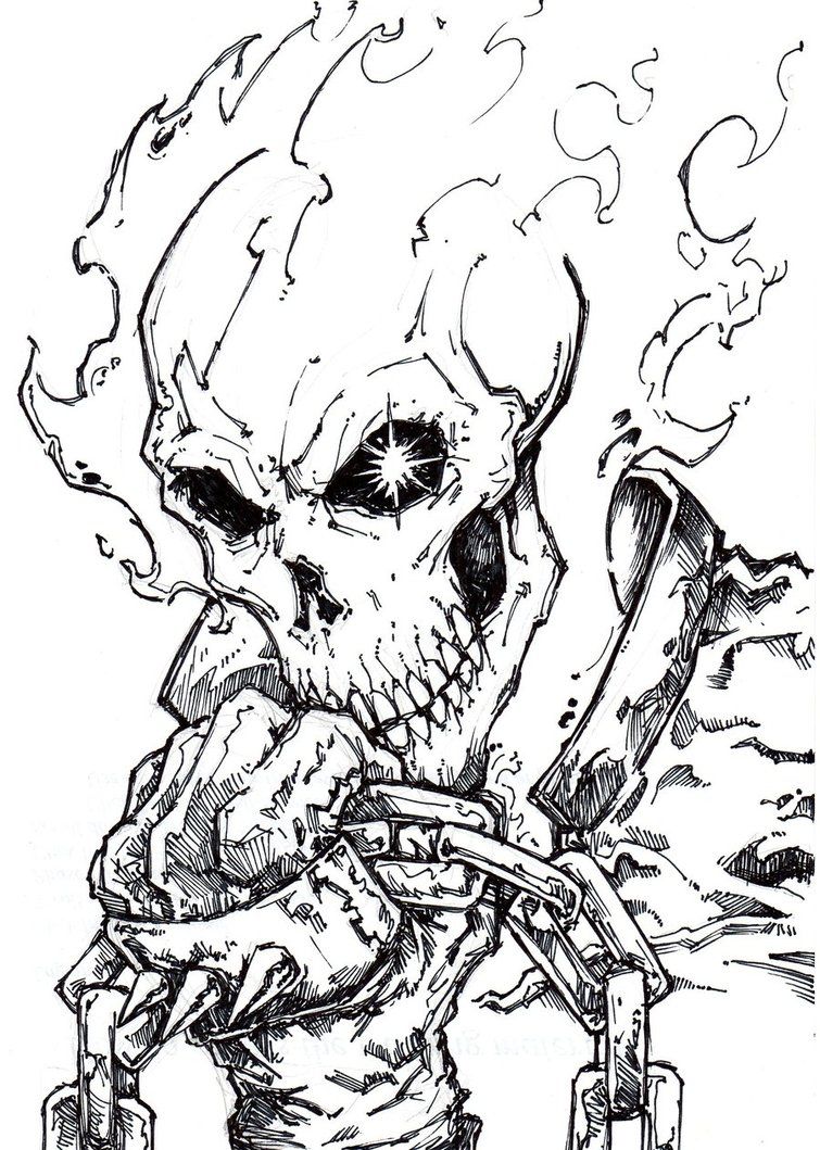 Ghost Rider Coloring Pages to download and print for free