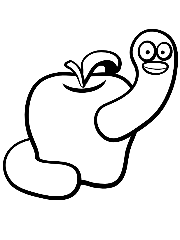 Worm Coloring Pages 8