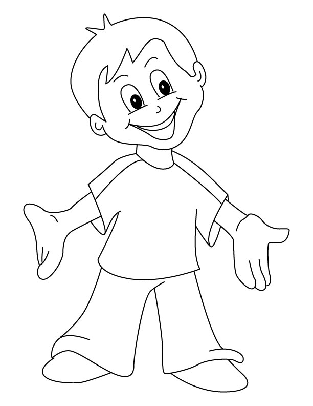 Happy girl coloring pages download and print for free
