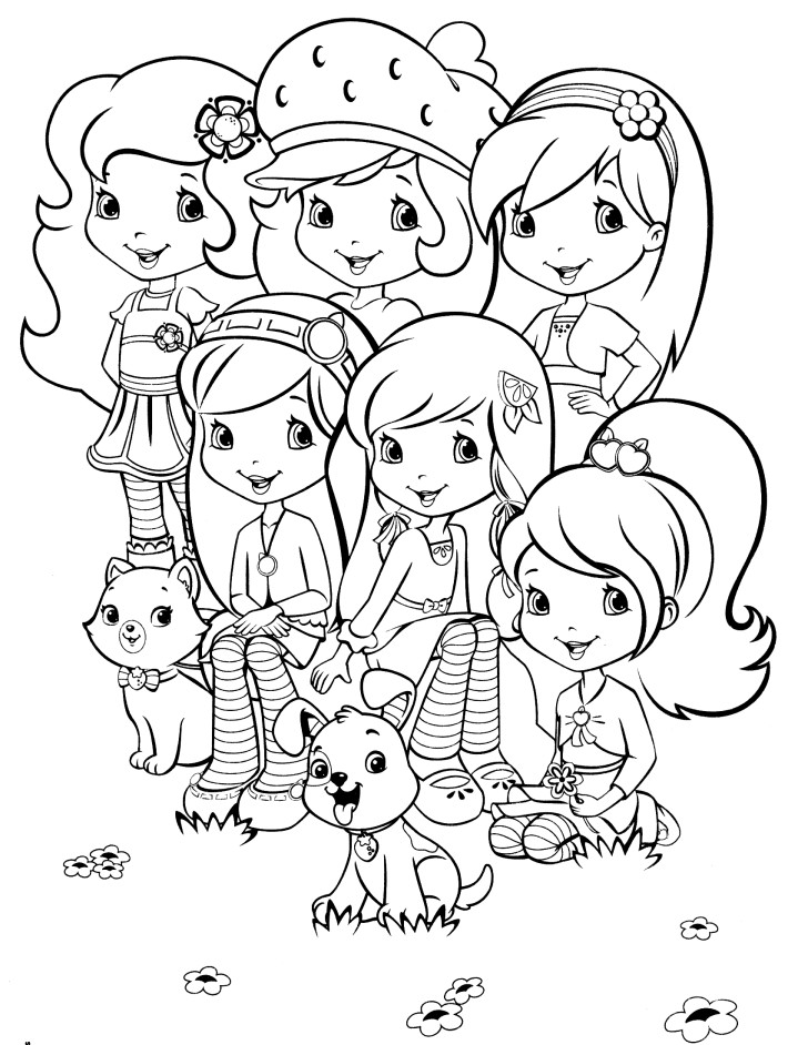 Strawberry shortcake valentine coloring pages download and print for free