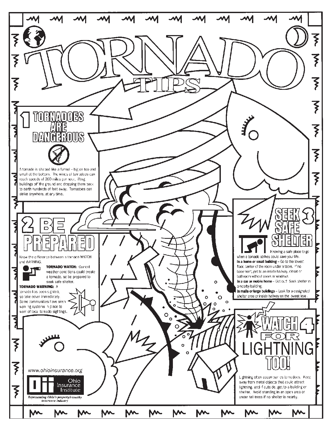Tornado Coloring Page