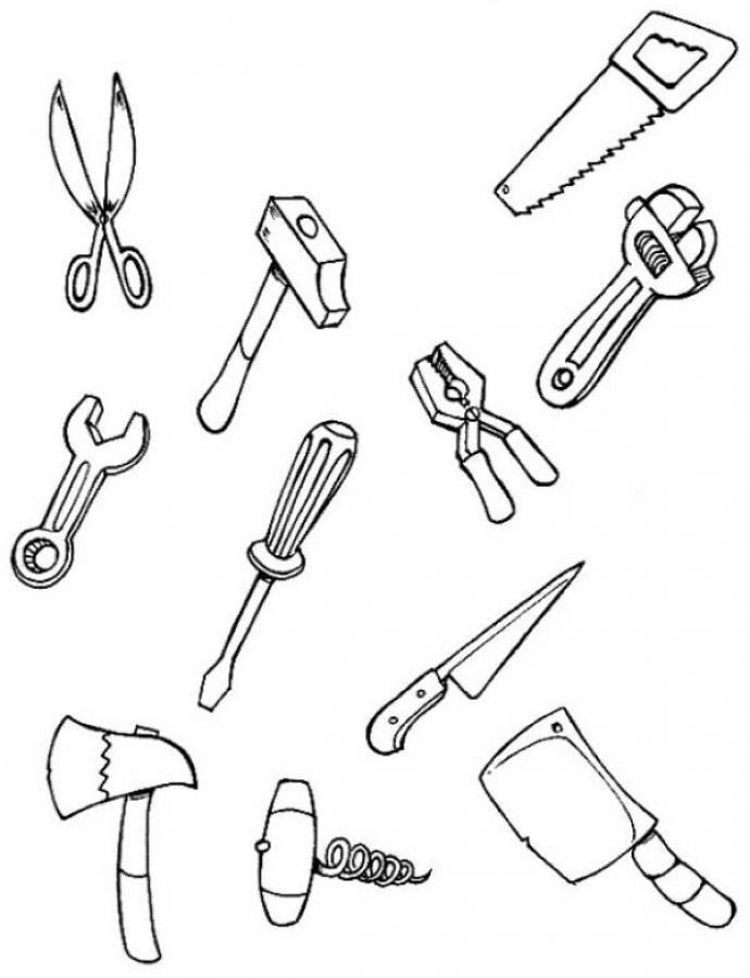 tool coloring pages to download and print for free - kids n funde ...