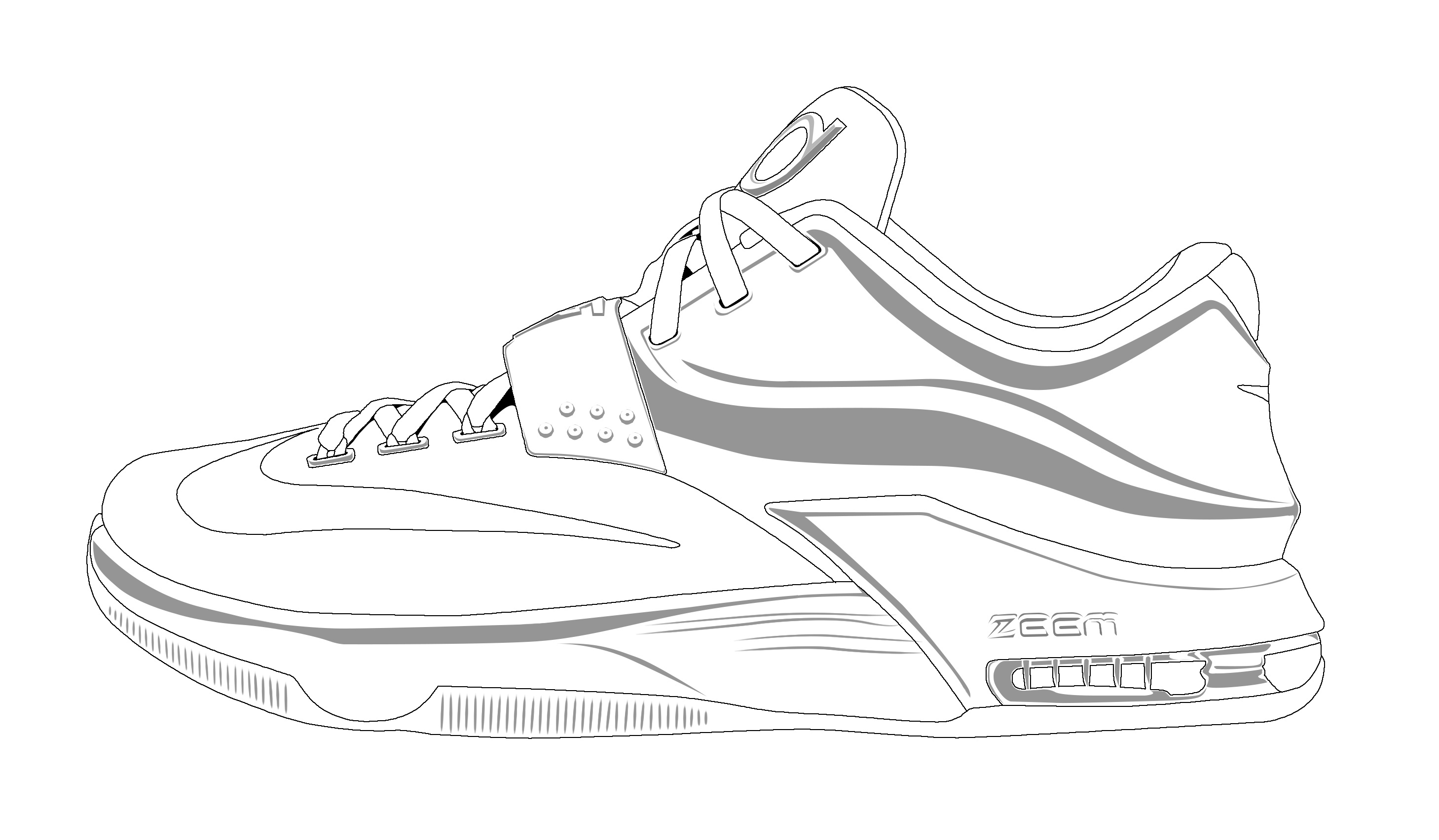 shoes nike foampoite colouring pages