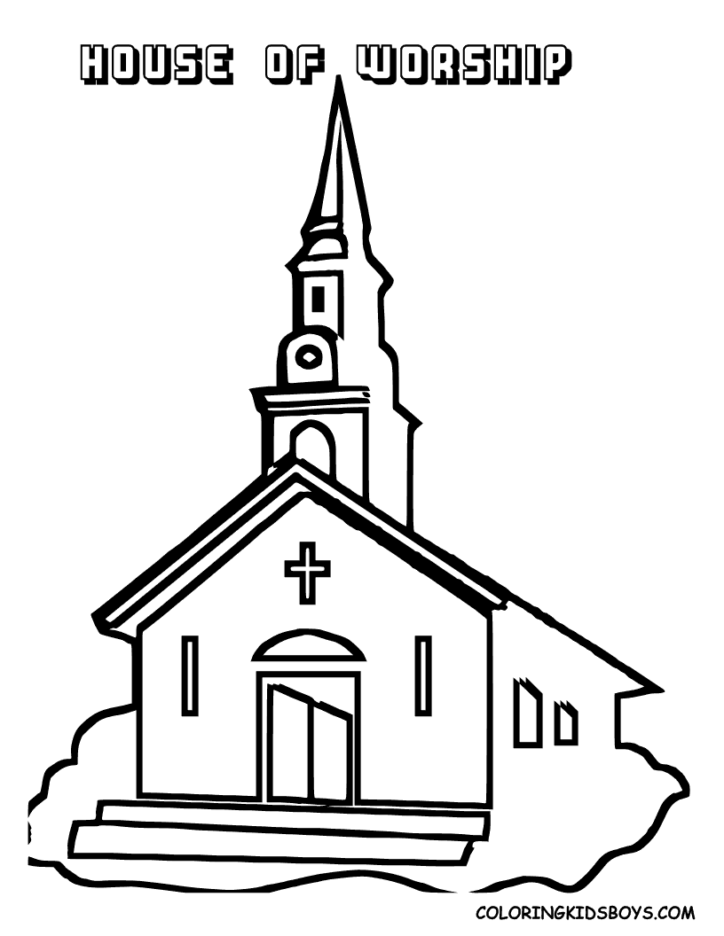 Free Printable Church Coloring Pages - Templates Printable Download
