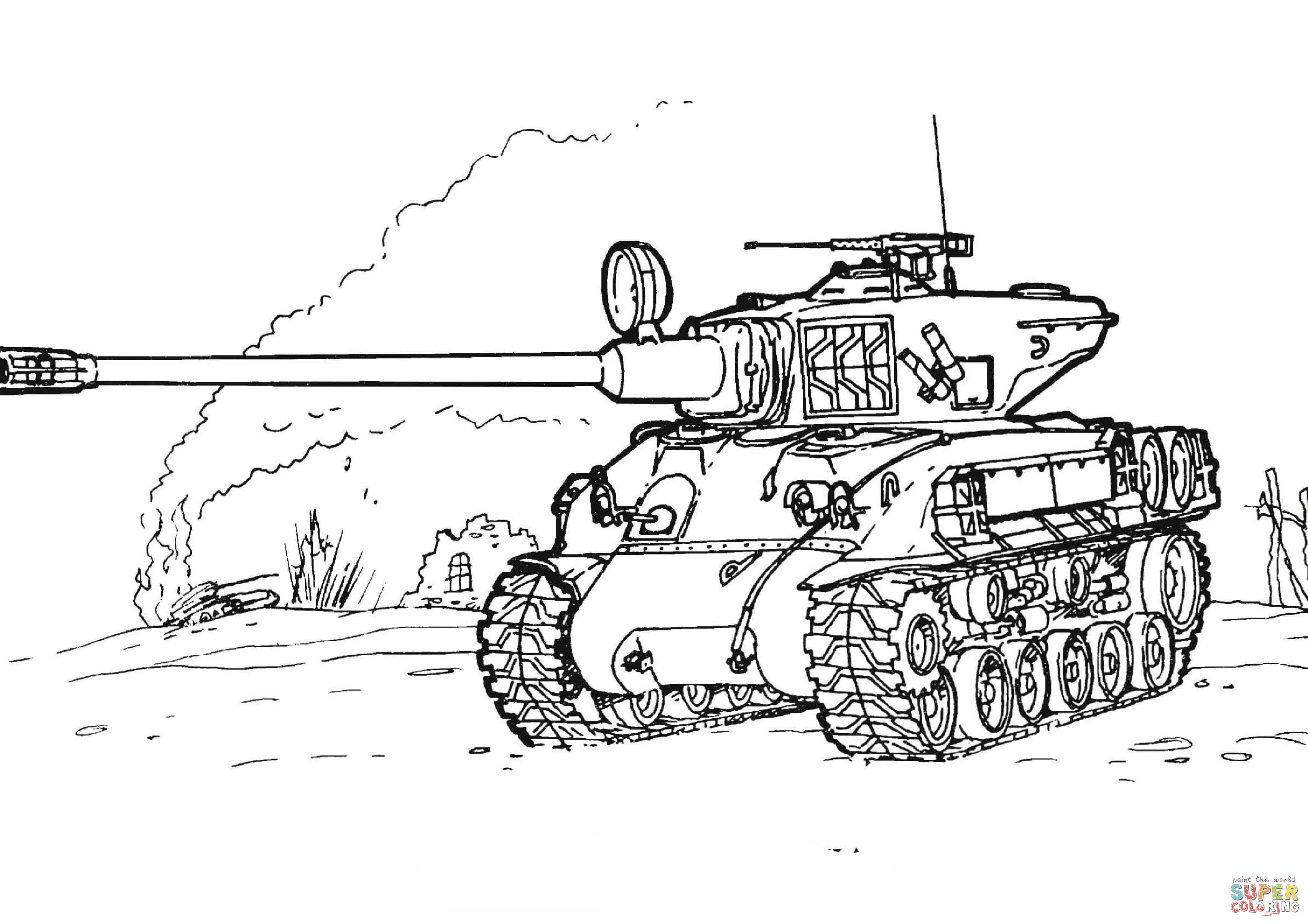 Tank Coloring Pages Print Sketch Coloring Page