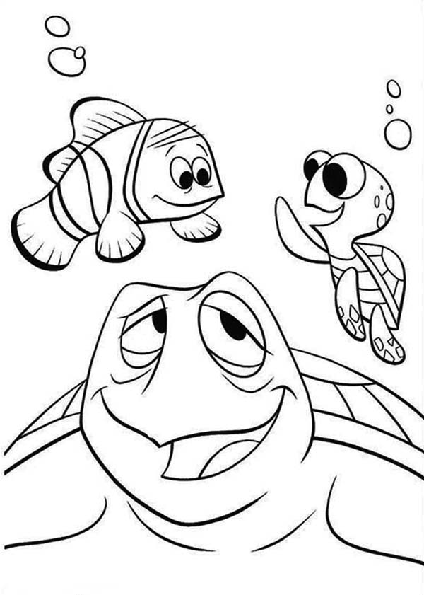 crush the turtle coloring page