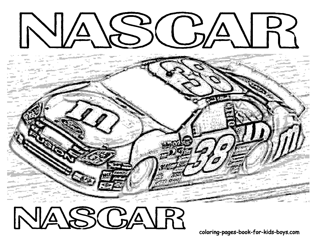 nascar 2 coloring pages