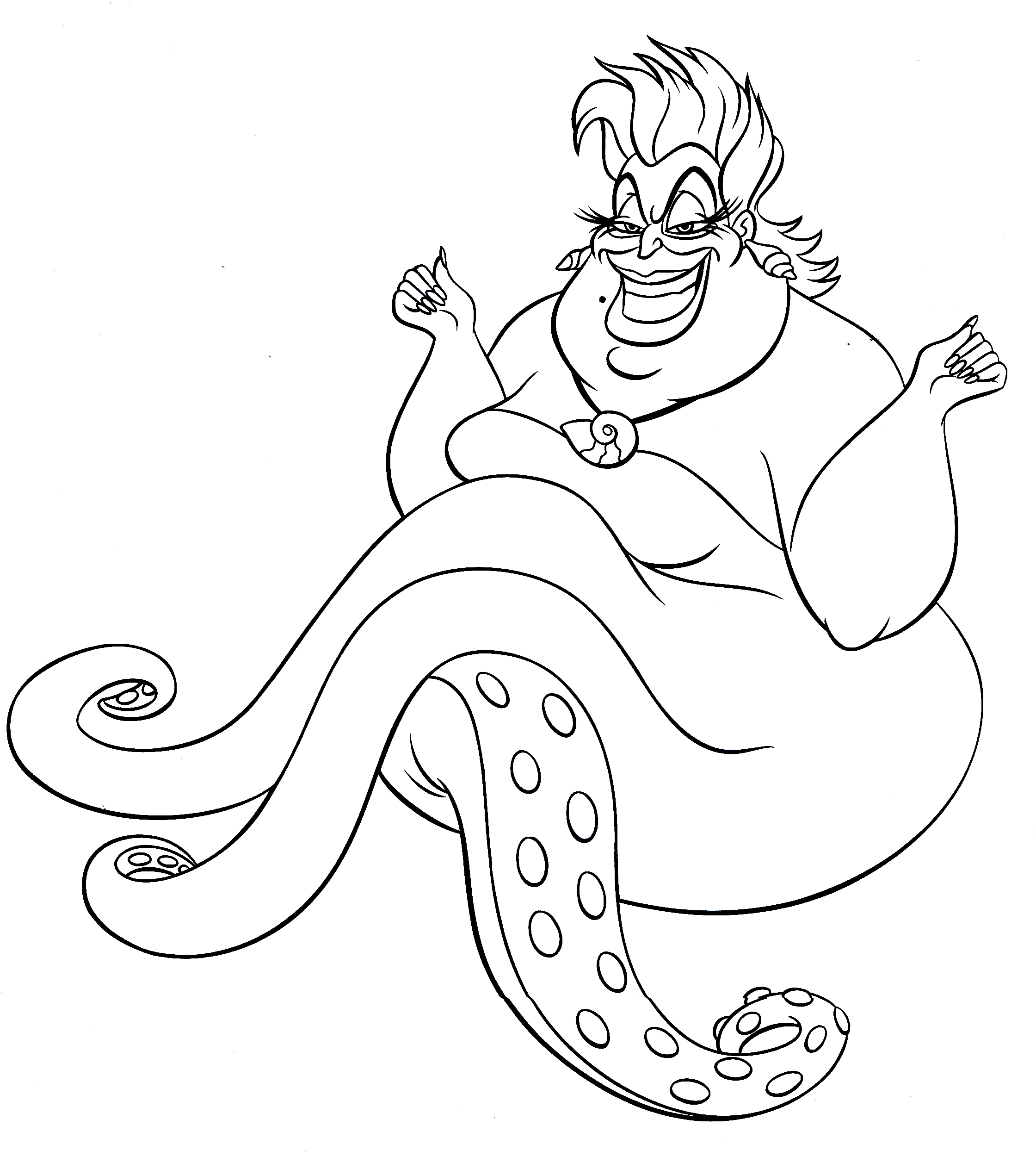 Ursula Coloring Pages Of Mermaid