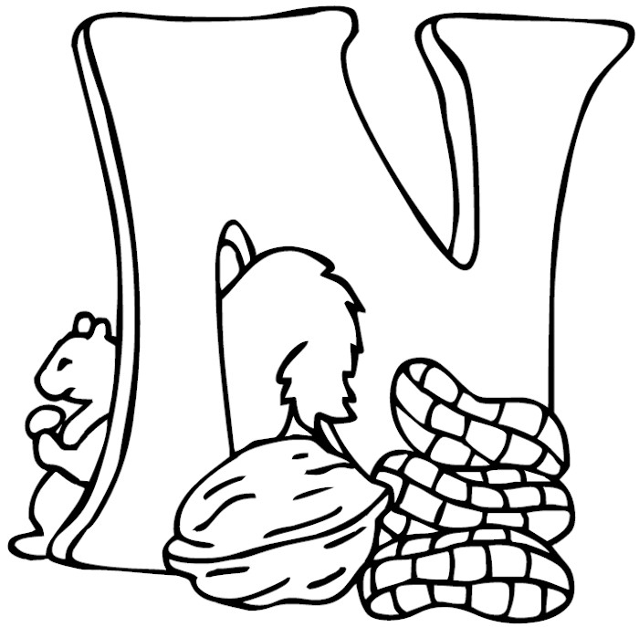 Free Letter N Coloring Pages Preschool Download Free Letter N Coloring ...
