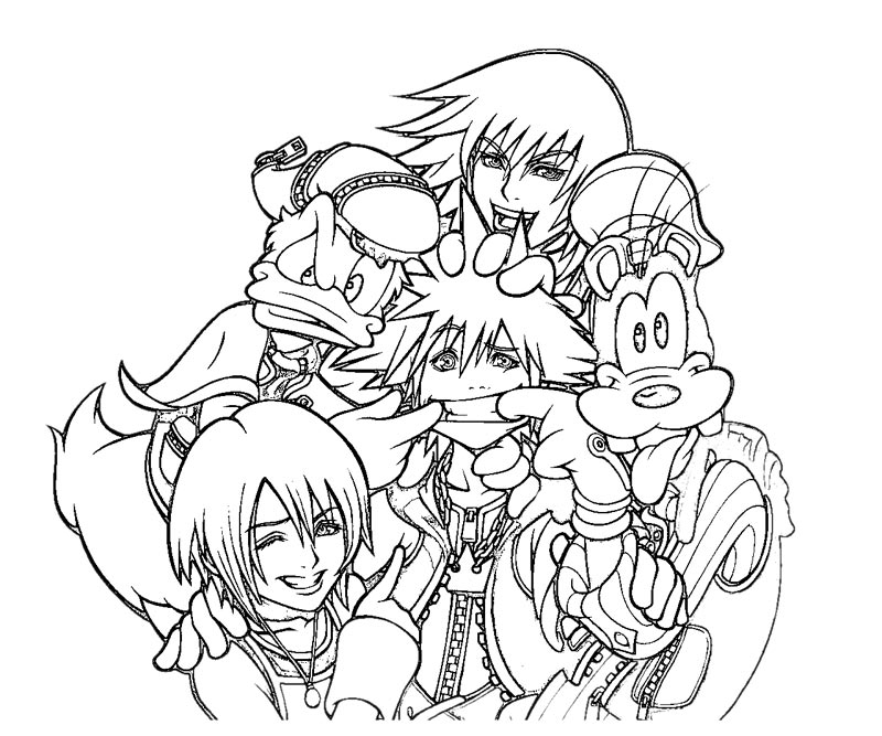 Kingdom Hearts Coloring Pages 10