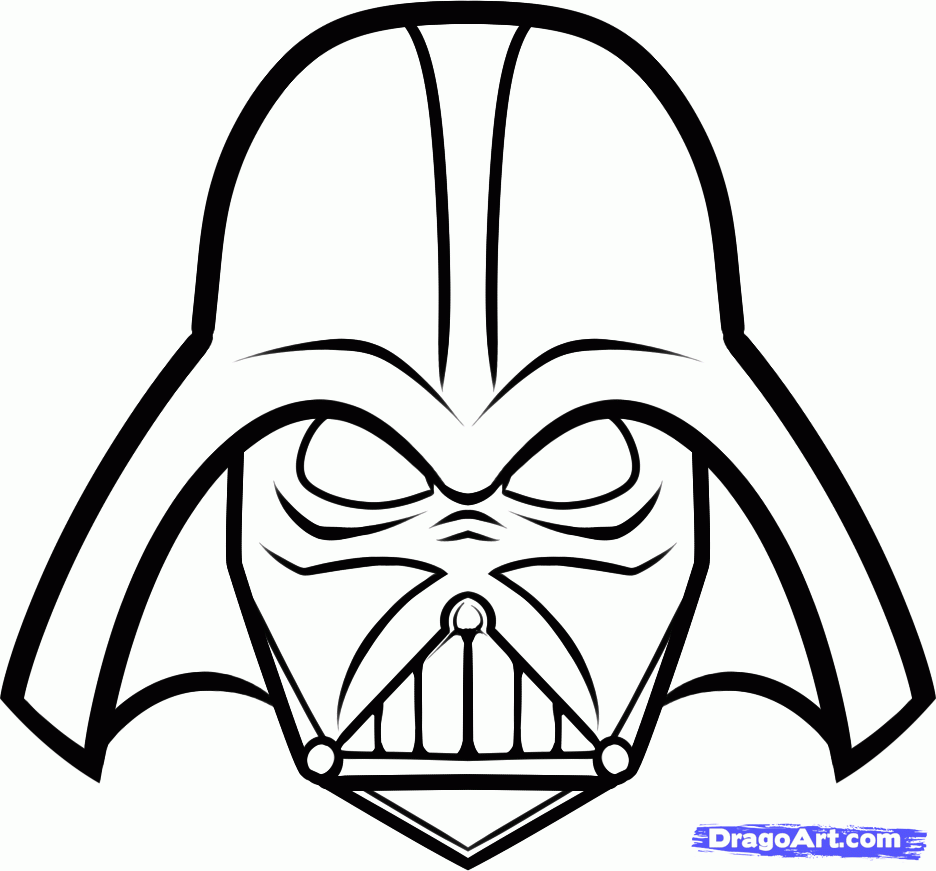 Darth vader coloring pages to download and print for free