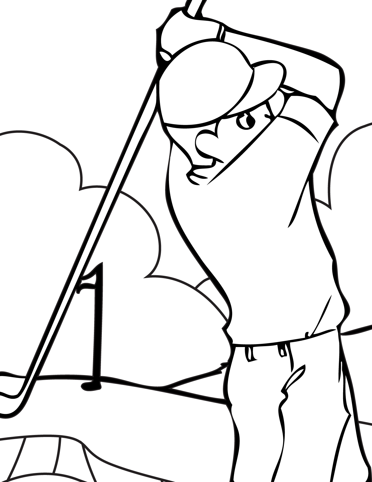 Golfing Coloring Pages 10