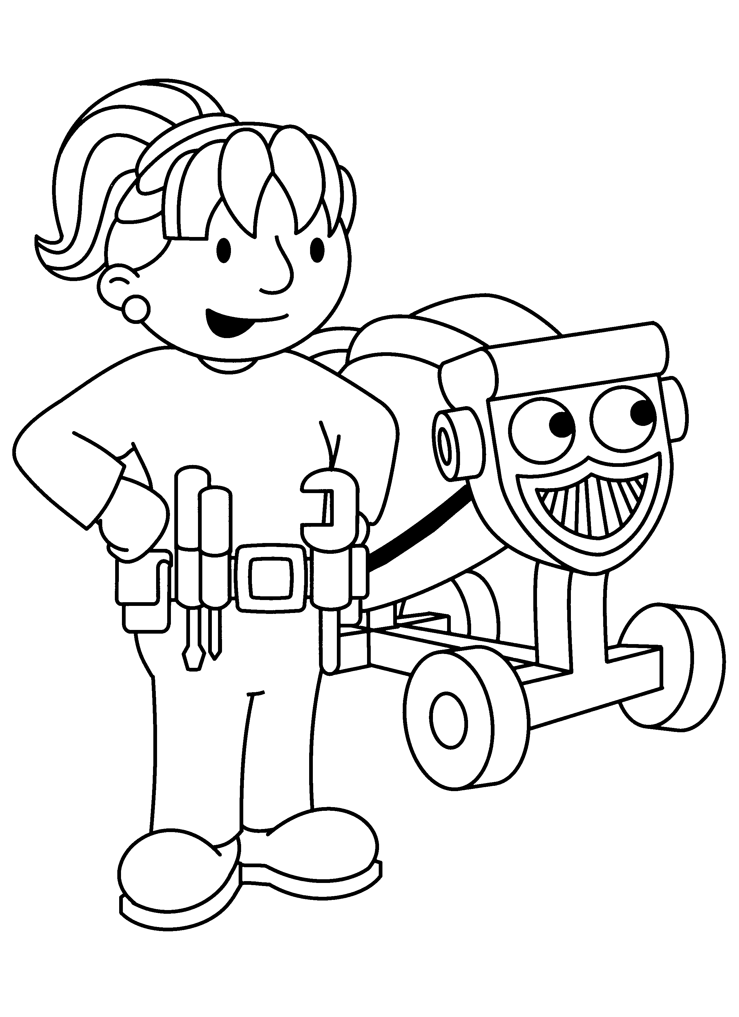 Bob The Builder Coloring Sheet Coloring Pages