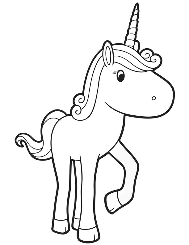 small unicorn coloring pages