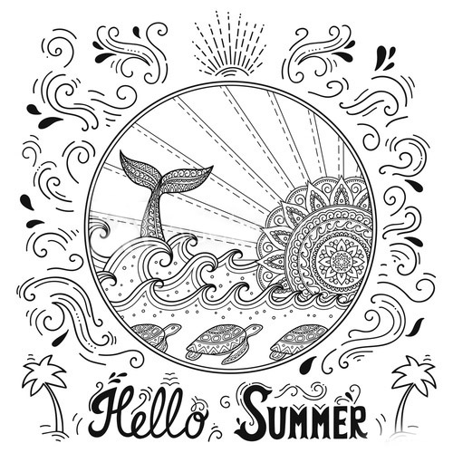 Summer Coloring Pages to download and print for free