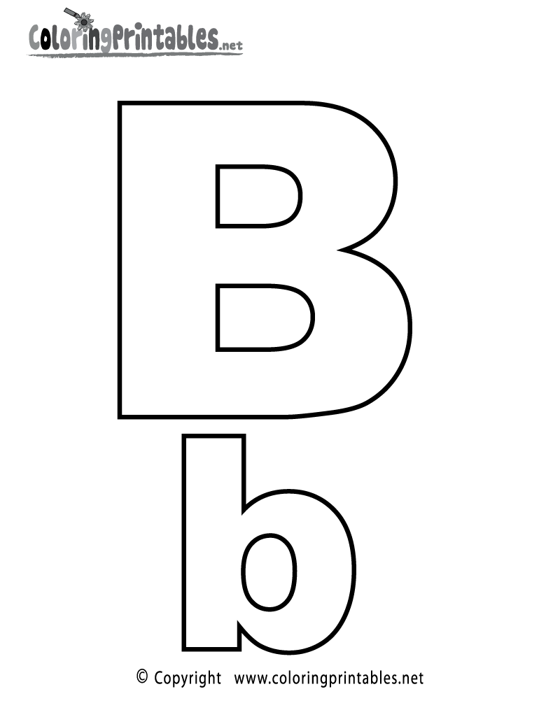Printable Letter B Coloring Pages