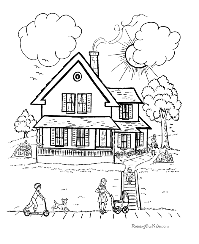 resultado de imagen para dibujos de casas para imprimir house - free ...