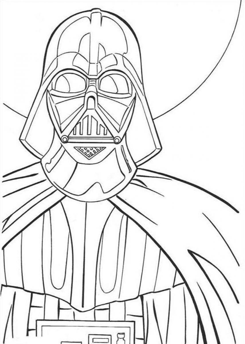 Darth vader coloring pages to download and print for free