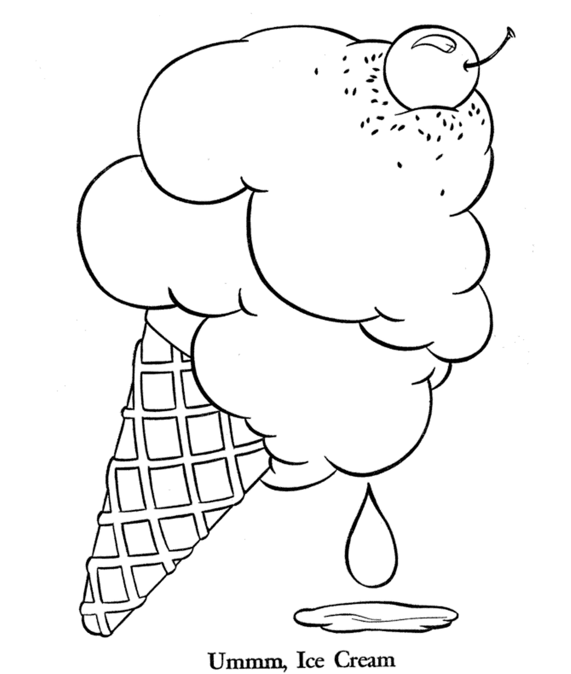 ice cream summer coloring pages