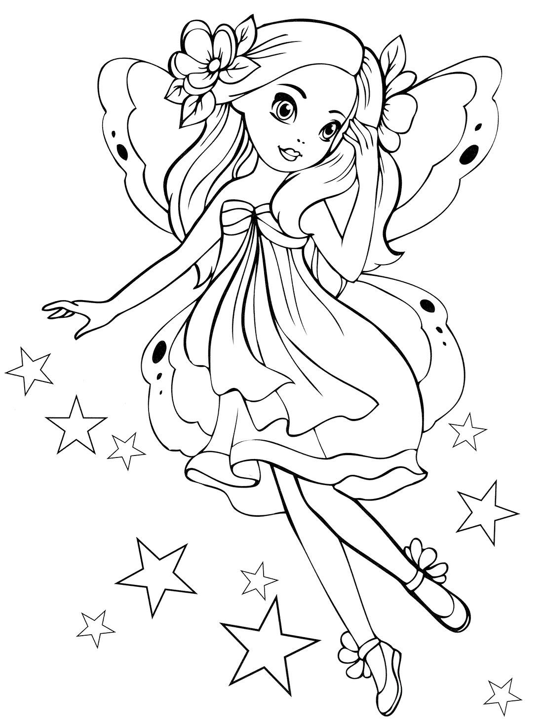 Coloring pages for 8,9,10-year old girls to download and print for free