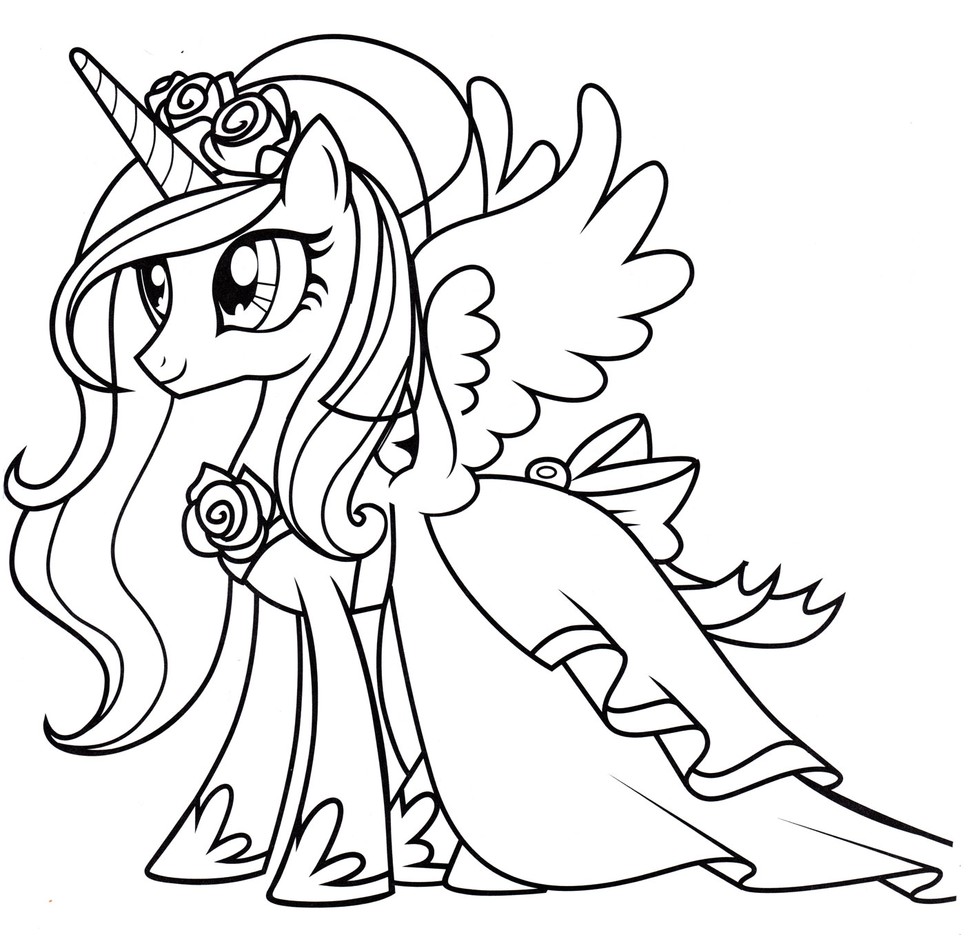 My Little Pony Princess Cadence Coloring Page Coloring Pages