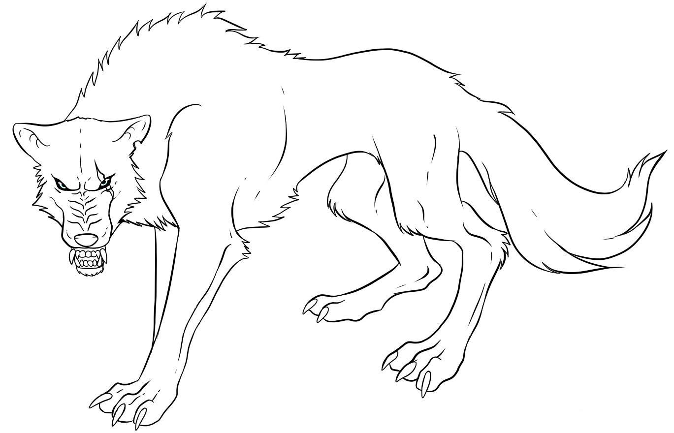 anime wolves mating coloring pages