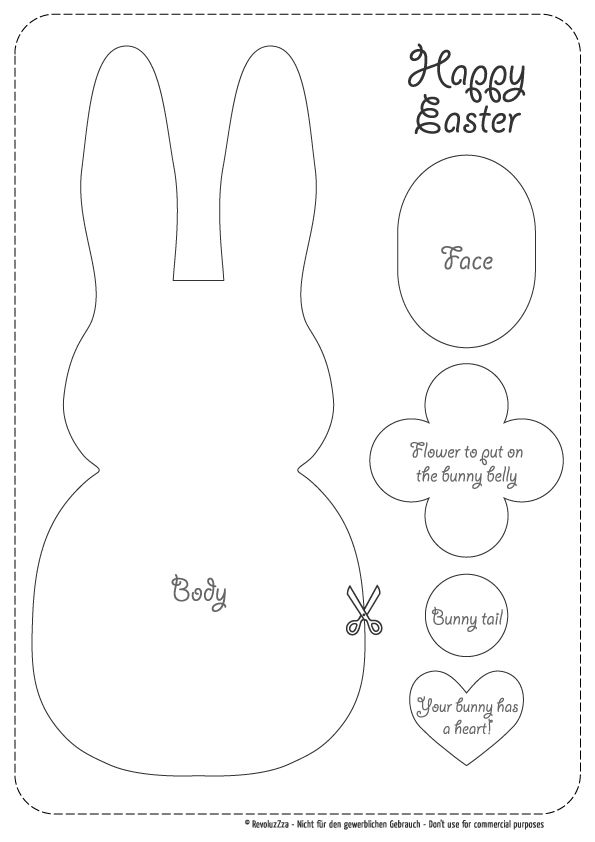 Bunny Cut Out Coloring Pages 3