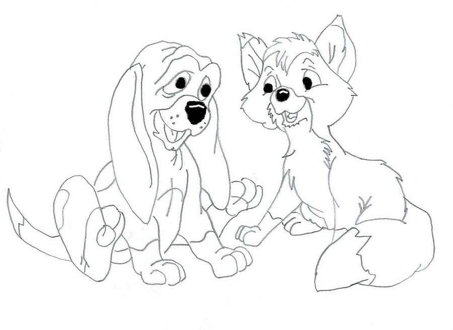 fox and the hound 2 coloring pages