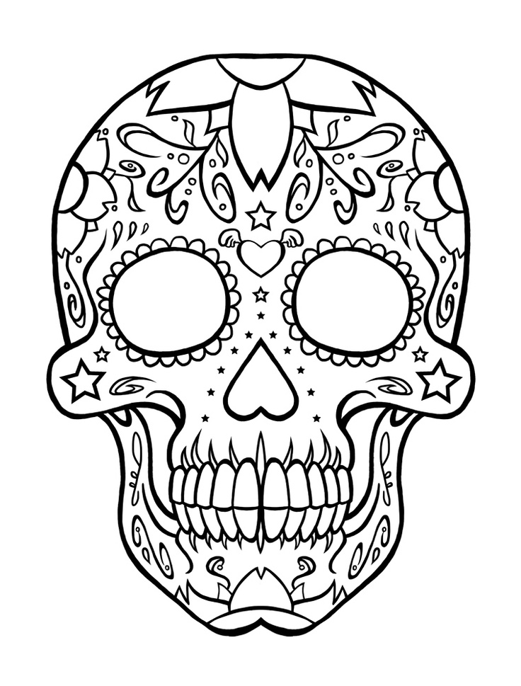 Dia de los muertos coloring pages to download and print for free