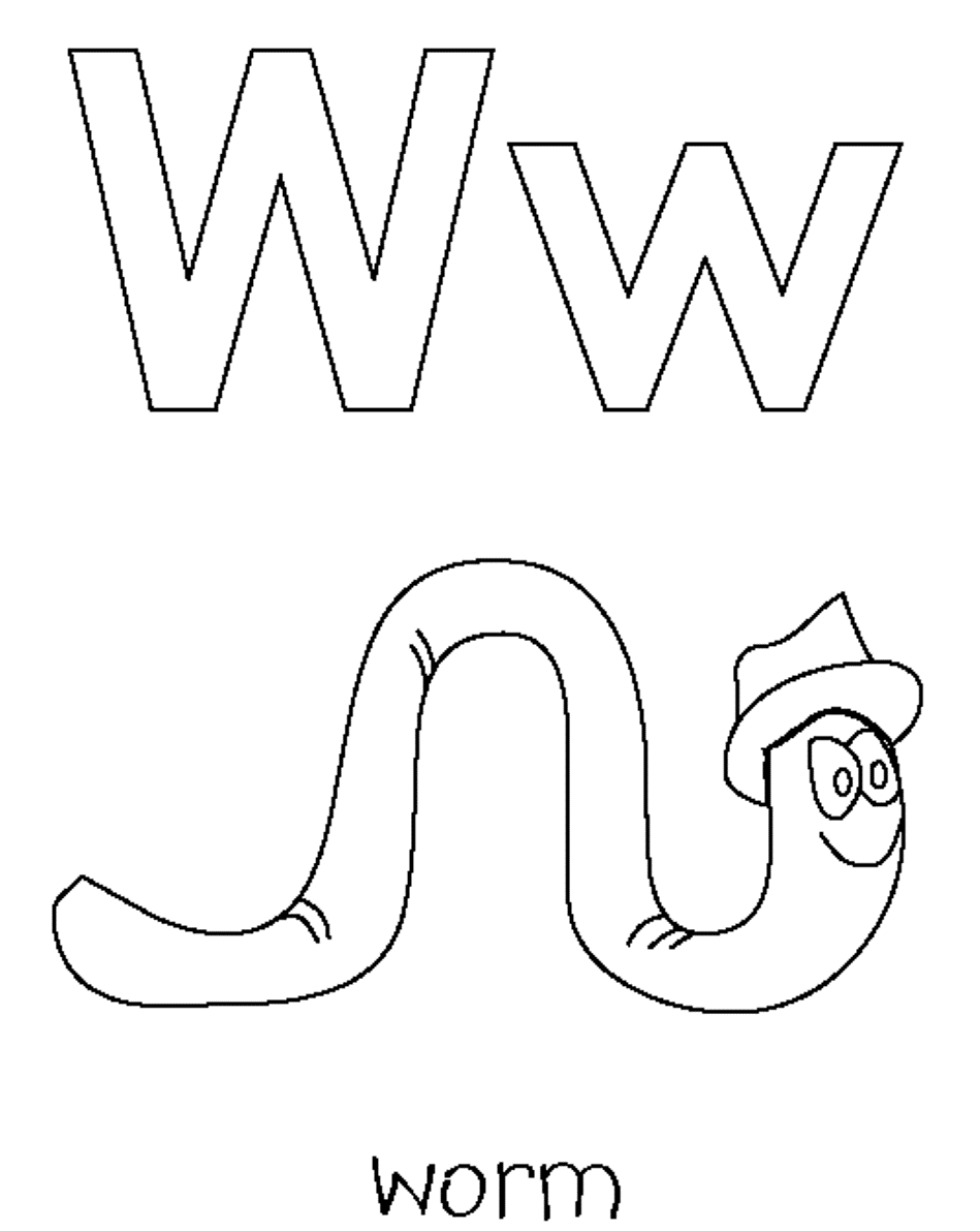 Worm Coloring Pages 7