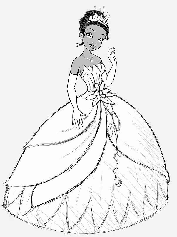 Printable Tiana Coloring Pages